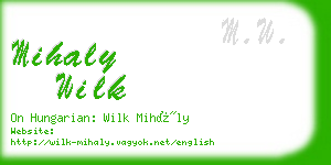 mihaly wilk business card